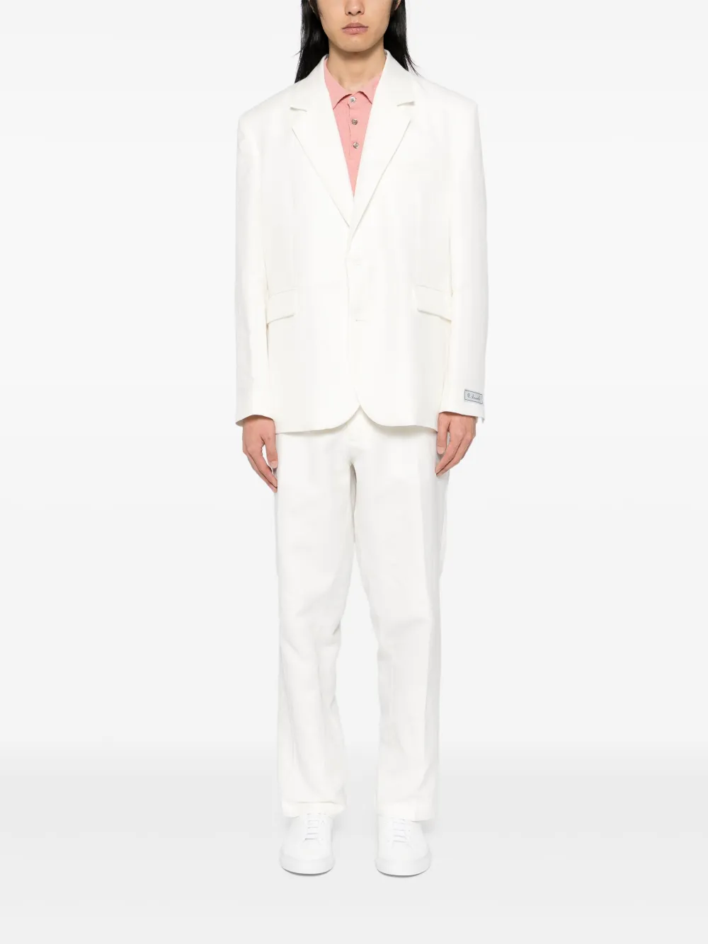 Lacoste Blazer van blend Beige