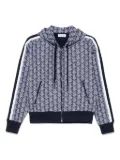 Lacoste jacquard monogram hoodie - Blue