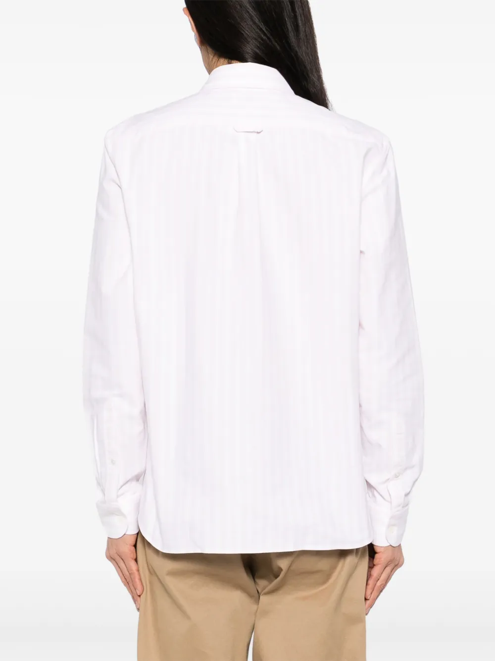 Lacoste Gestreept Oxford overhemd Roze