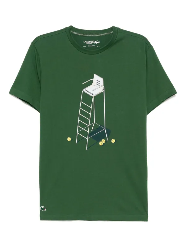 Tシャツ・カットソー LACOSTE TSHIRT (53491) Unisex Cotton Piqué Effect Print T-Shirt - T-shirts - New In