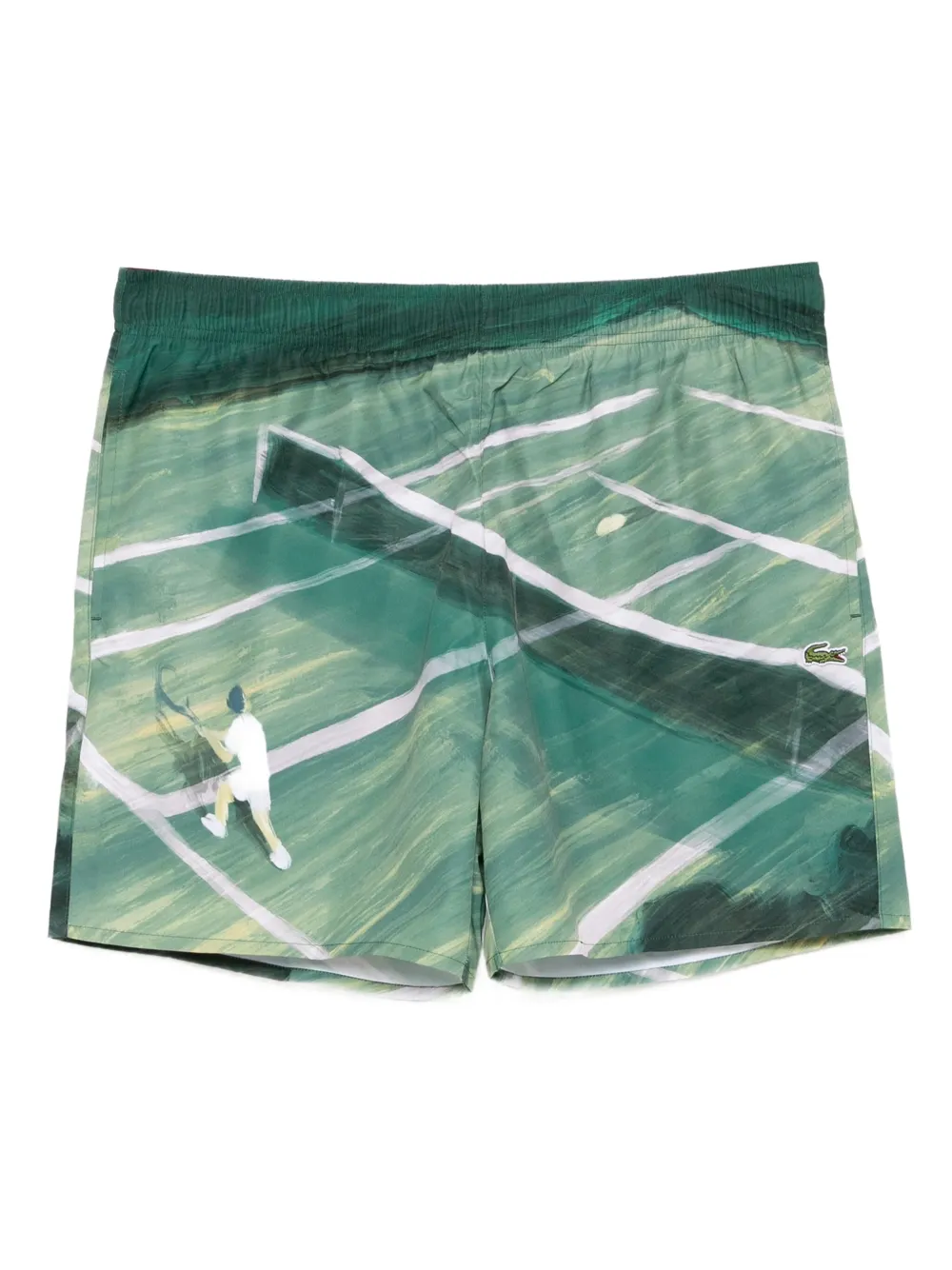 Lacoste Zwembroek met grafische print Groen
