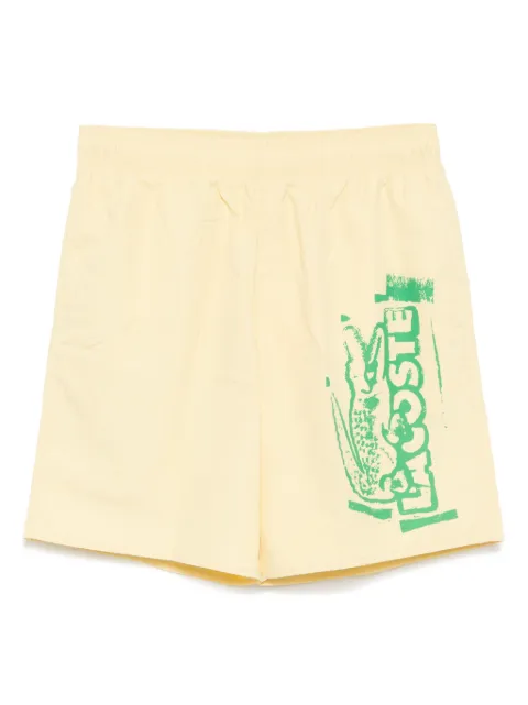 Lacoste logo-print swim trunks