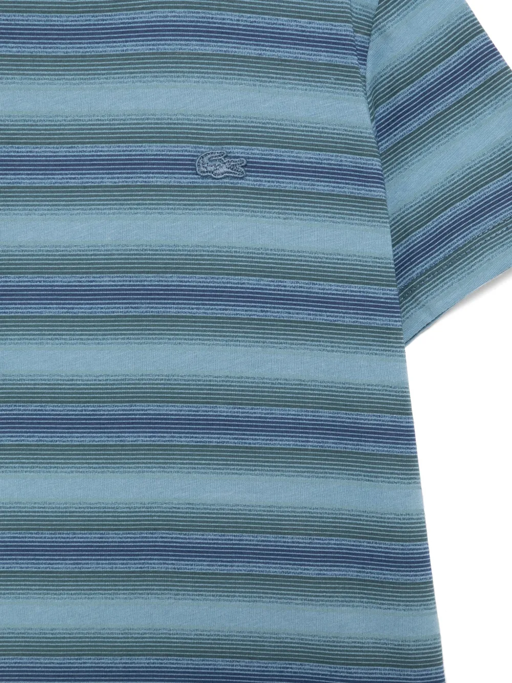 Lacoste Gestreept T-shirt Blauw