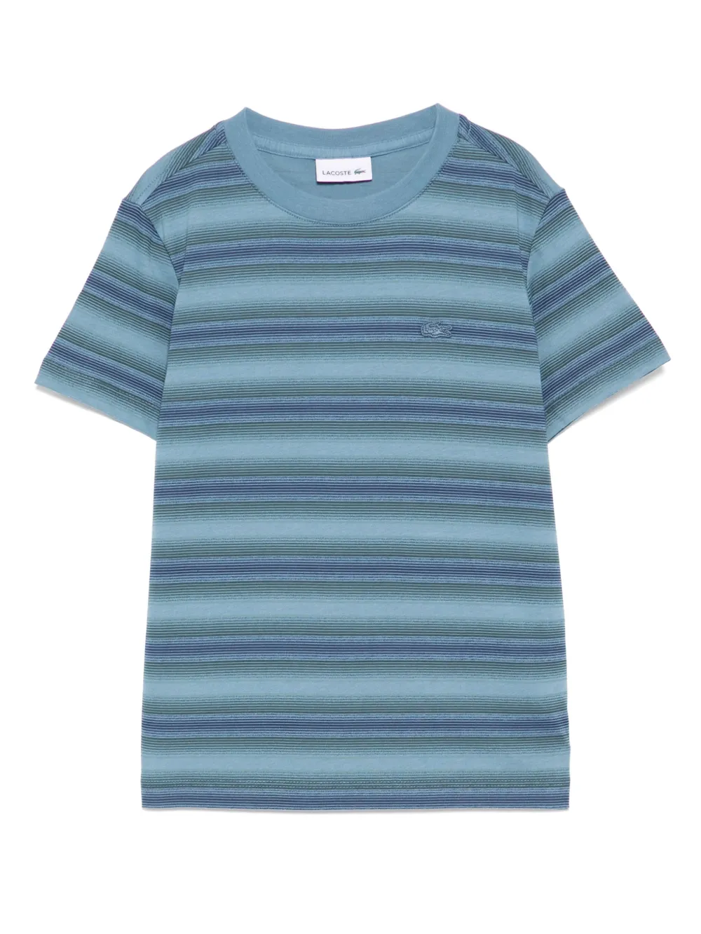 Lacoste Gestreept T-shirt Blauw