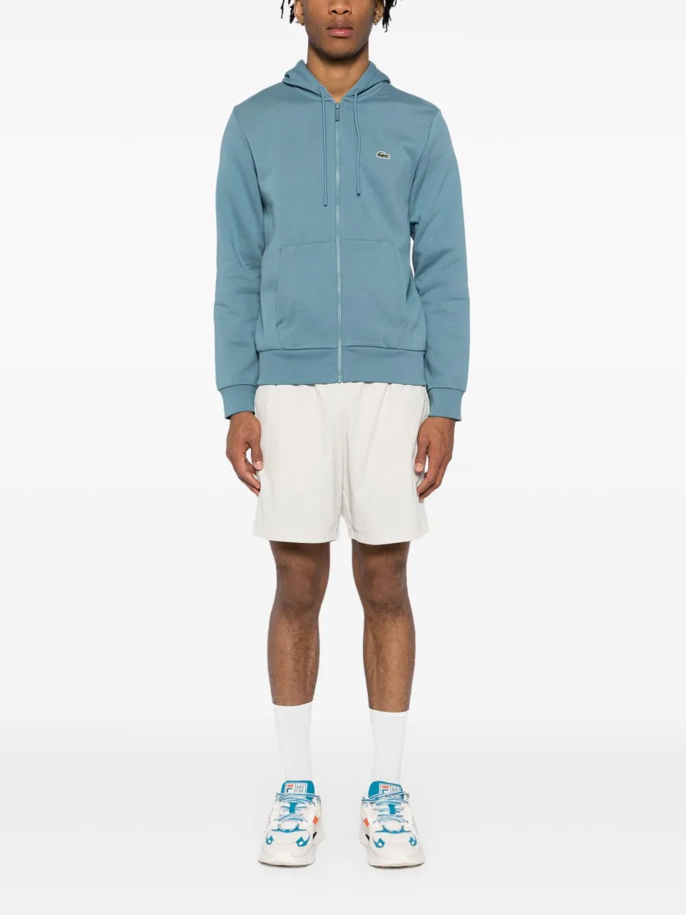 Lacoste Hoodie met rits - Blauw