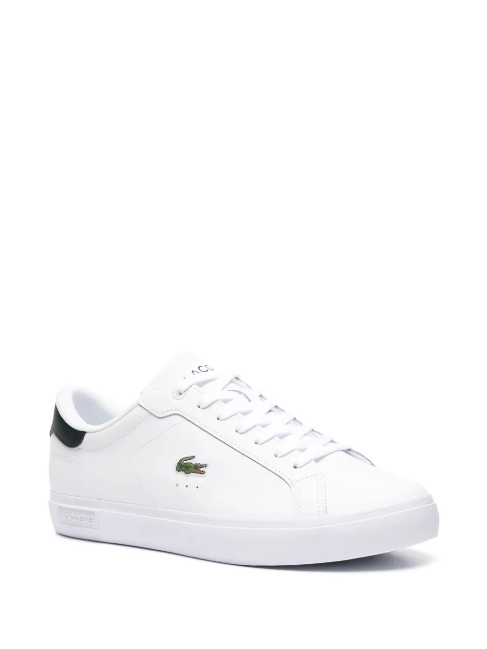 Lacoste Powercourt leren sneakers Wit