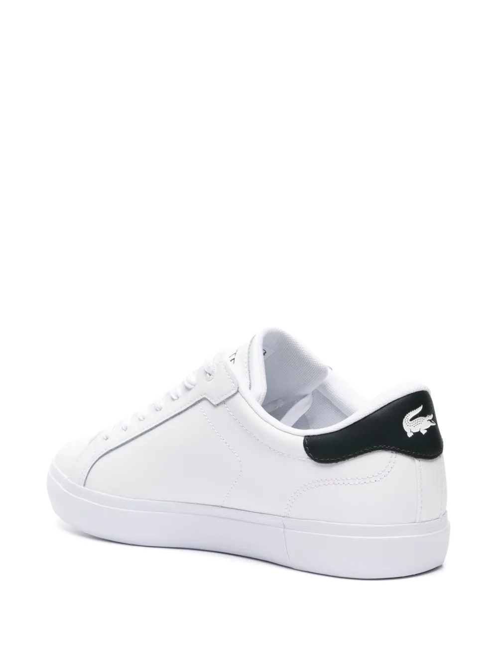 Lacoste Powercourt leren sneakers Wit