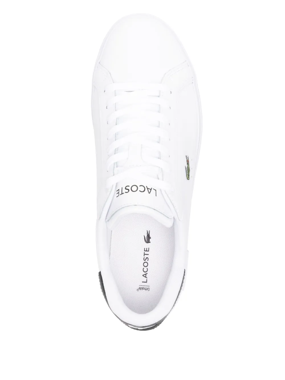 Lacoste Powercourt leren sneakers Wit