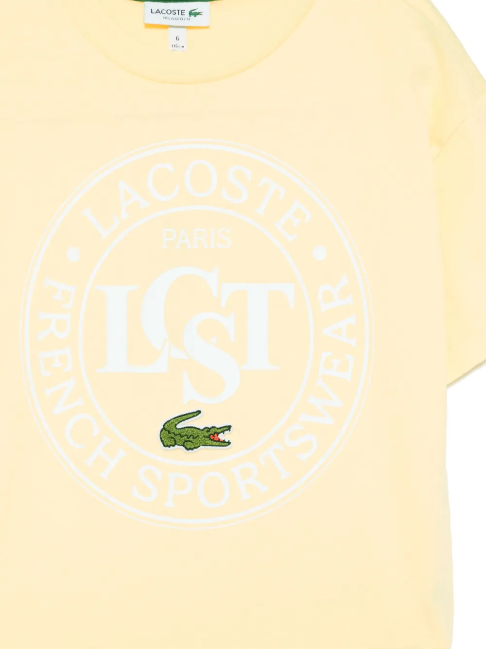 Lacoste Katoenen T-shirt Geel