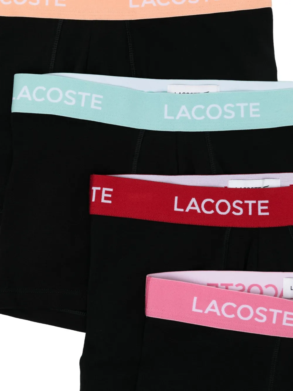 Lacoste Vijf boxershorts met logoprint Zwart