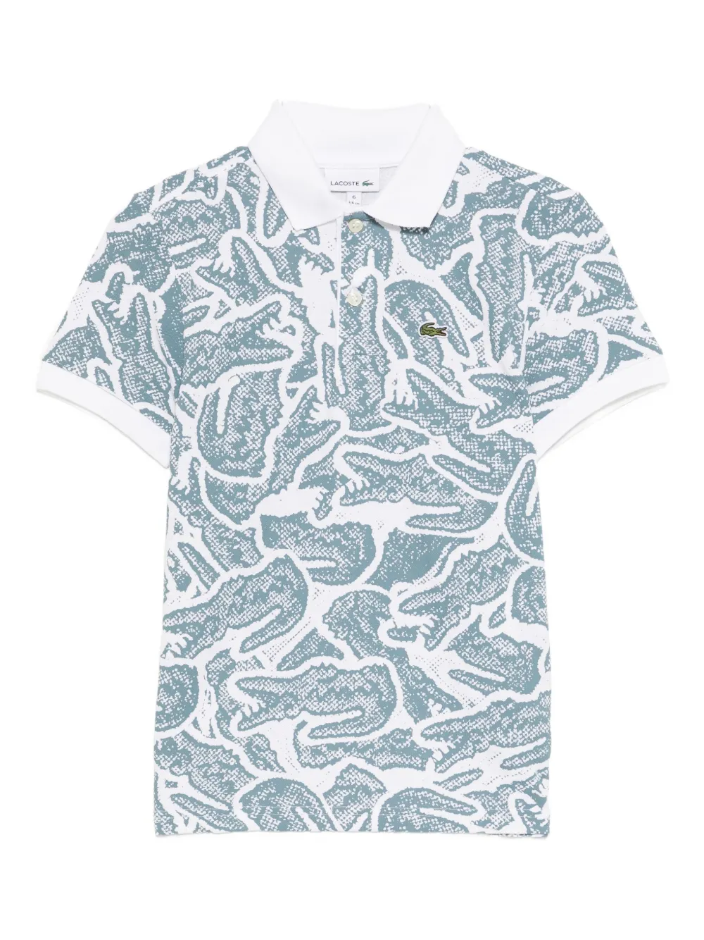 Lacoste Poloshirt met grafische print Wit