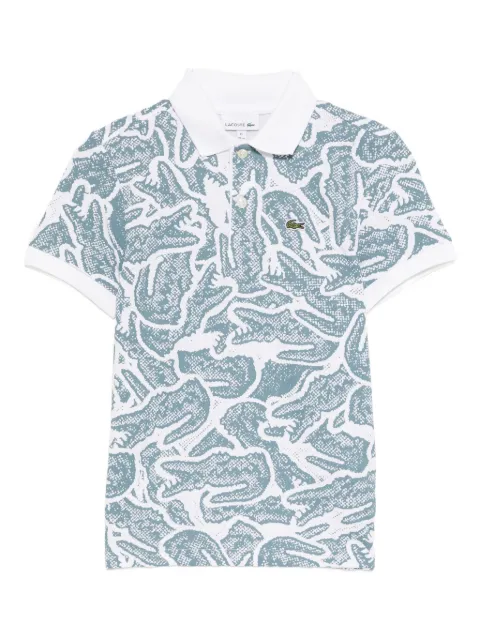 Lacoste graphic-printed polo shirt