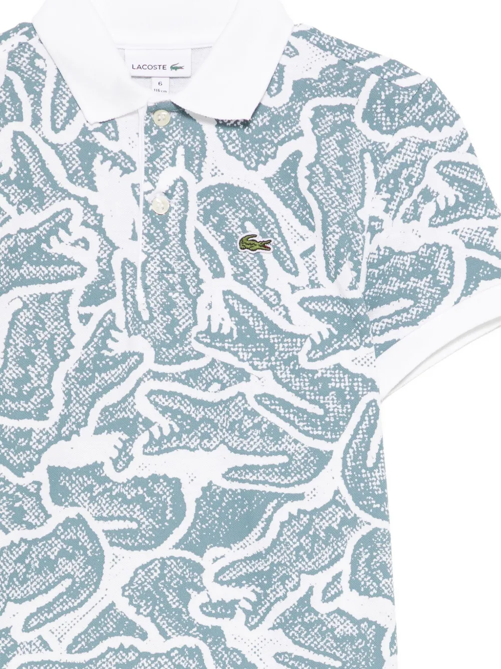 Lacoste Poloshirt met grafische print Wit