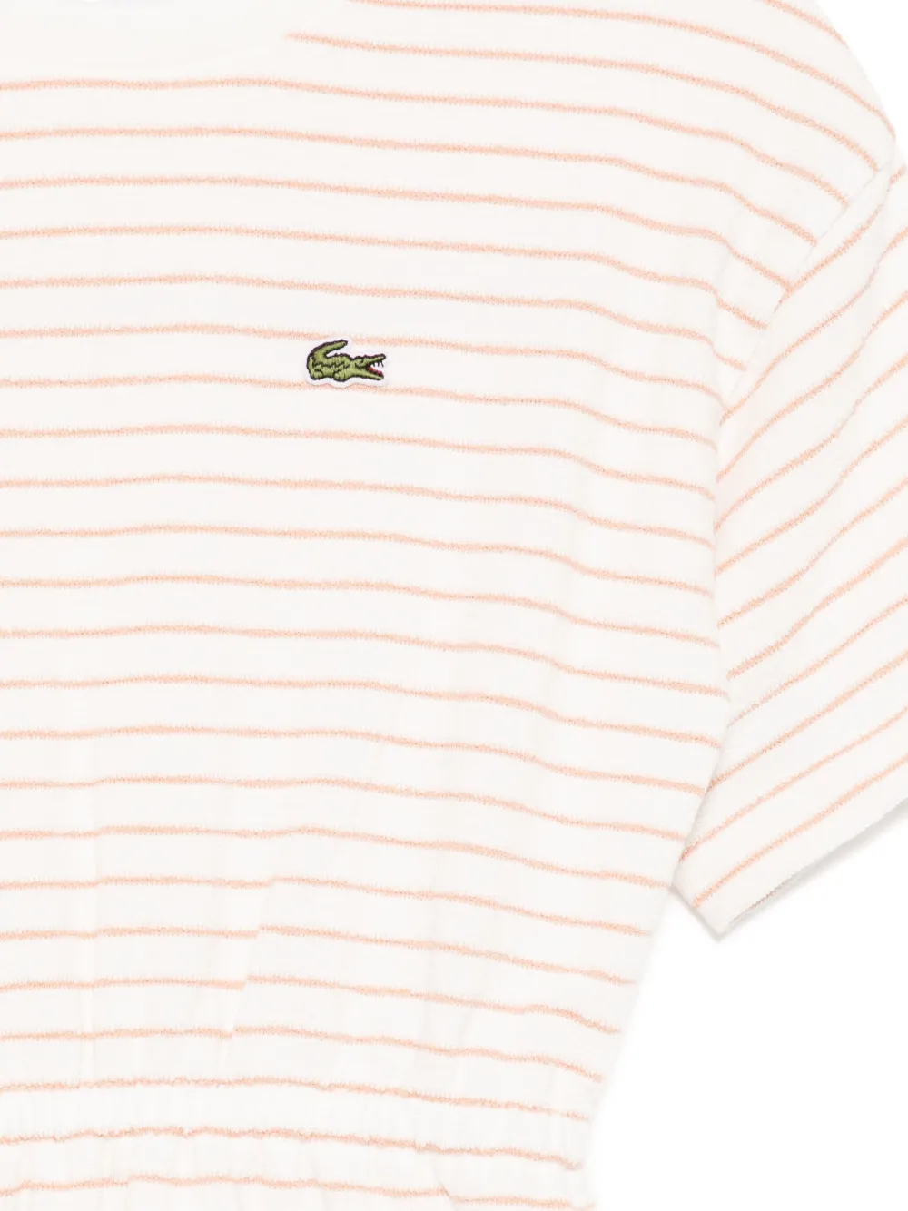 Lacoste Striped Terry dress Wit