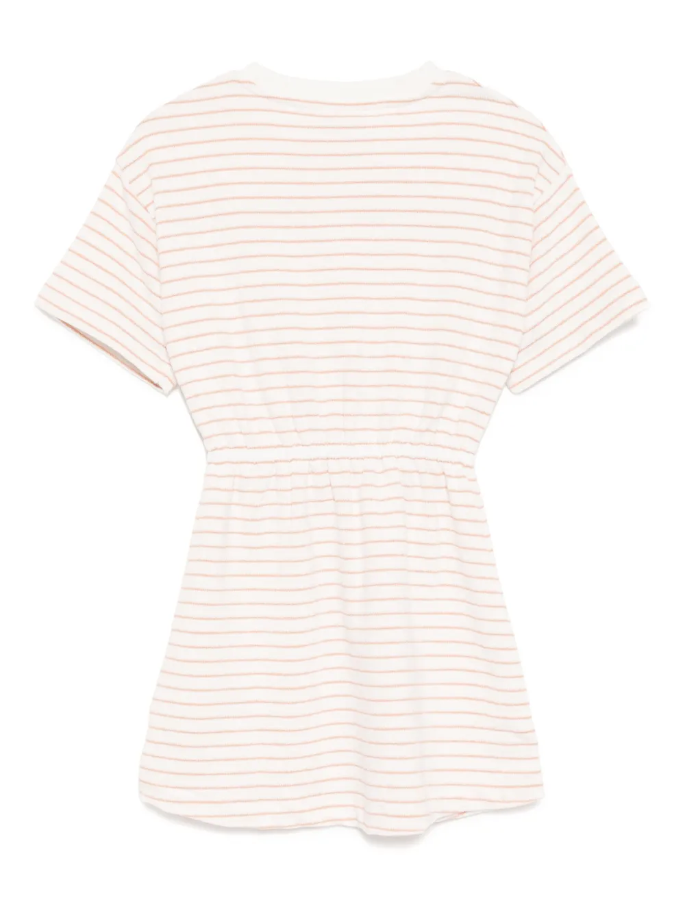 Lacoste Striped Terry dress Wit