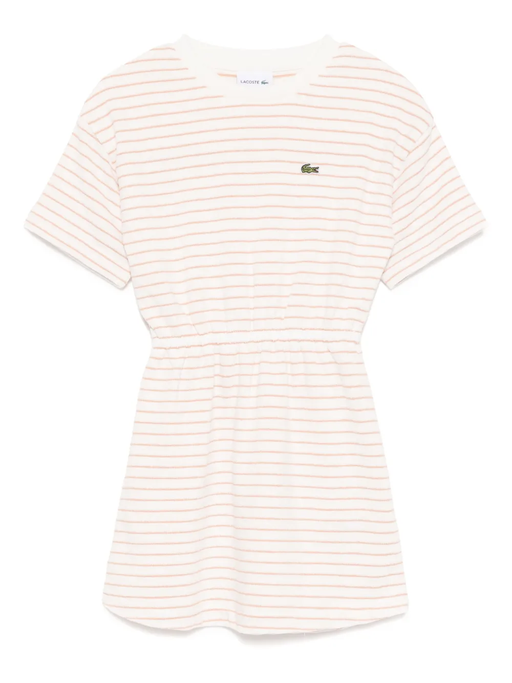Lacoste Striped Terry dress Wit