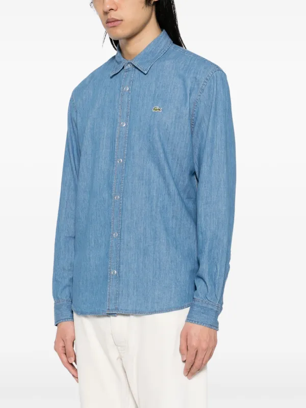 【MiAさん専用】LACOSTE デニムシャツ ボタンアップ Lacoste デニムシャツ | ブルー | FARFETCH JP