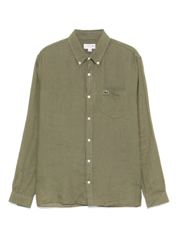 Regular Fit Lacoste Mens Linen Shirts Lacoste Regular Fit Linen