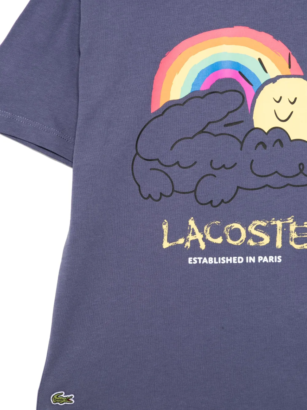 Lacoste T-shirt met print Blauw