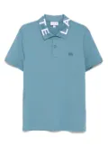 Lacoste jacquard branded polo shirt - Blue