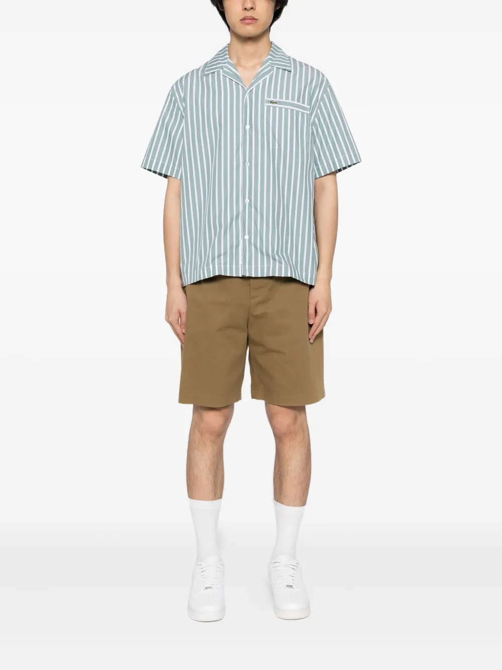 Lacoste Striped overhemd - Groen