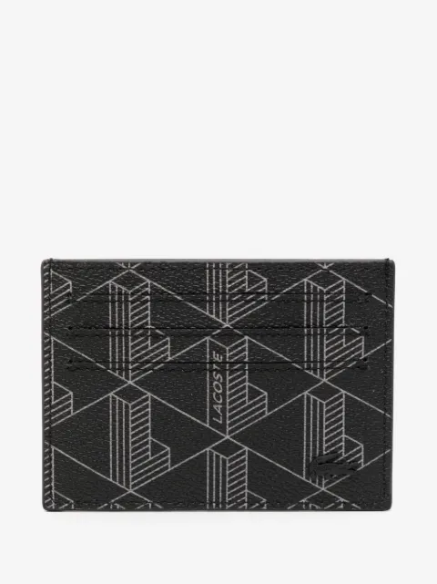 Lacoste monogram noir gris cardholder