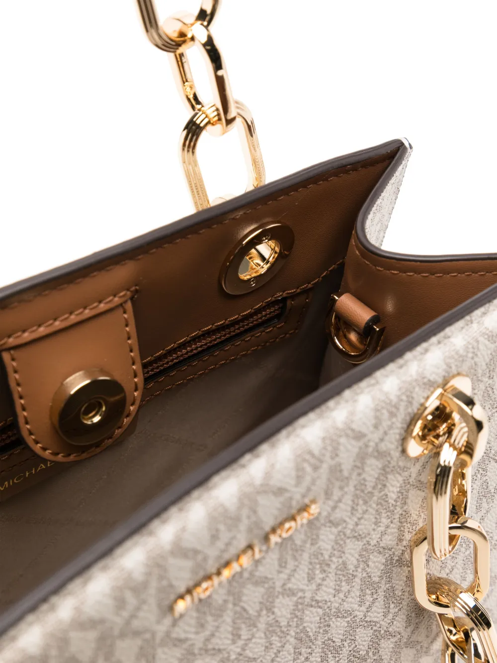 Shop Michael Kors Small Cynthina Tote Bag In 中性色