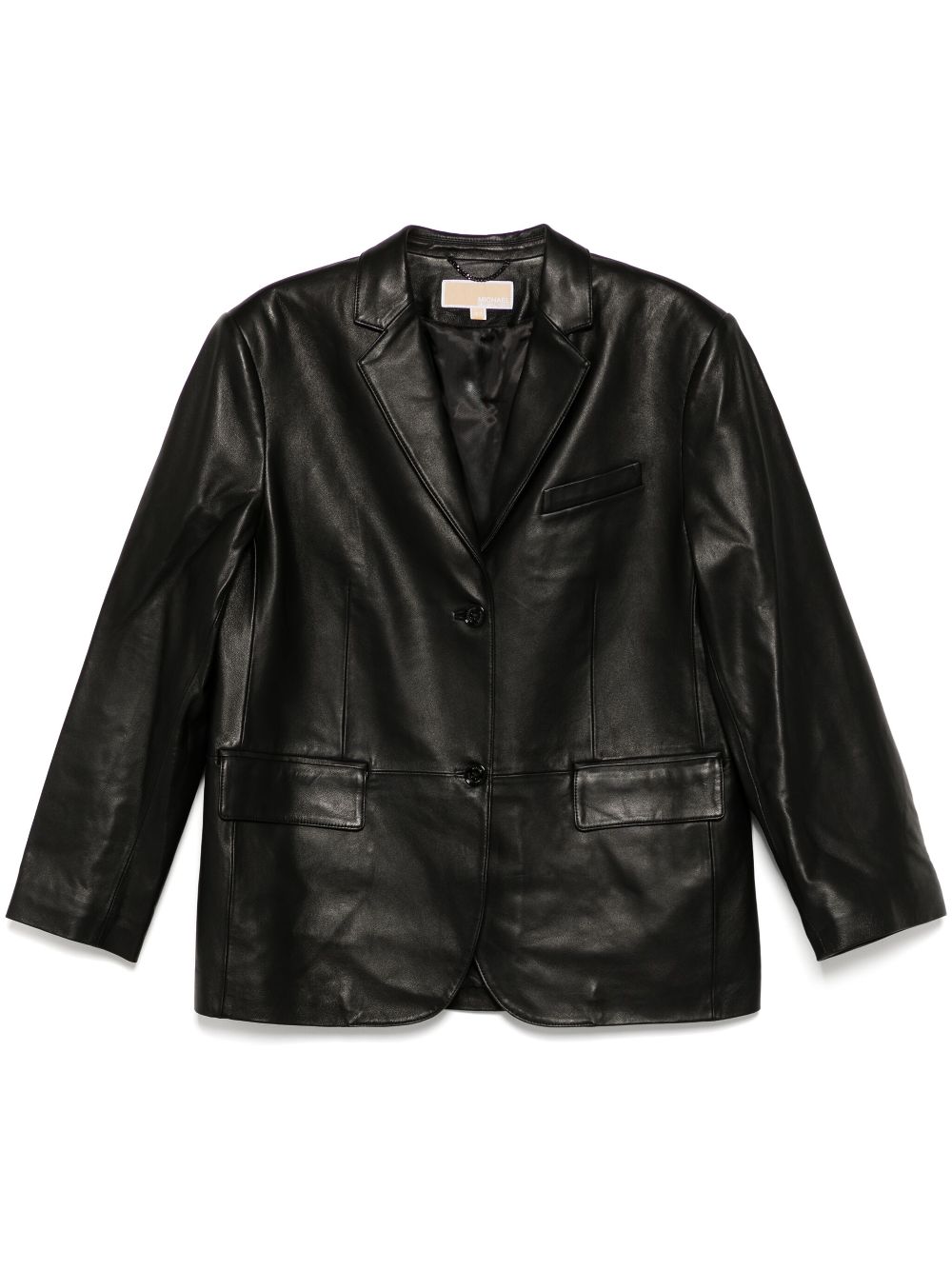 Michael Kors Leren blazer Zwart