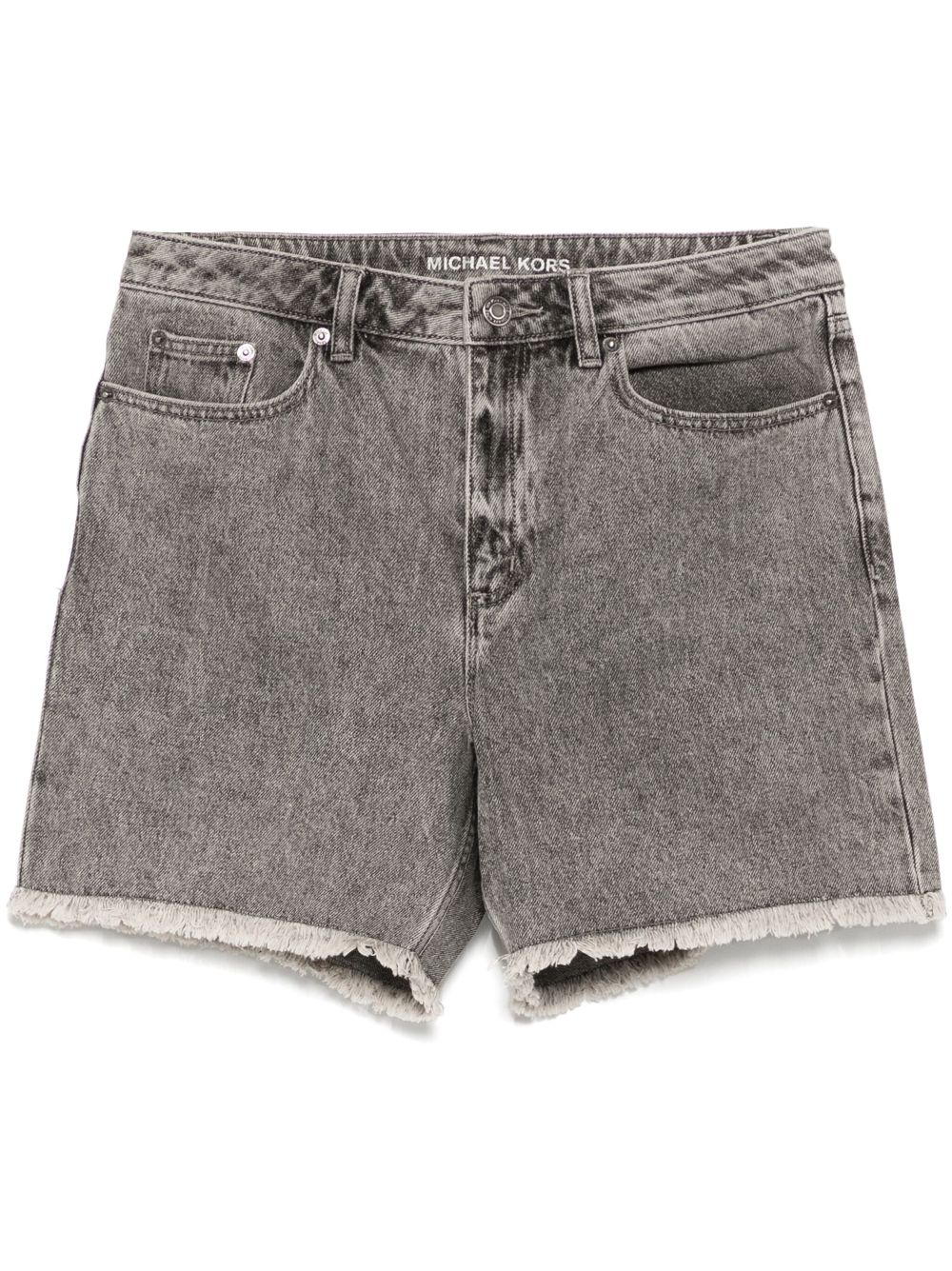 Michael Kors fringed denim shorts - Grey