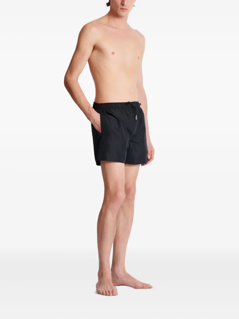 BALMAIN LOGO-EMBROIDERED SWIM SHORTS