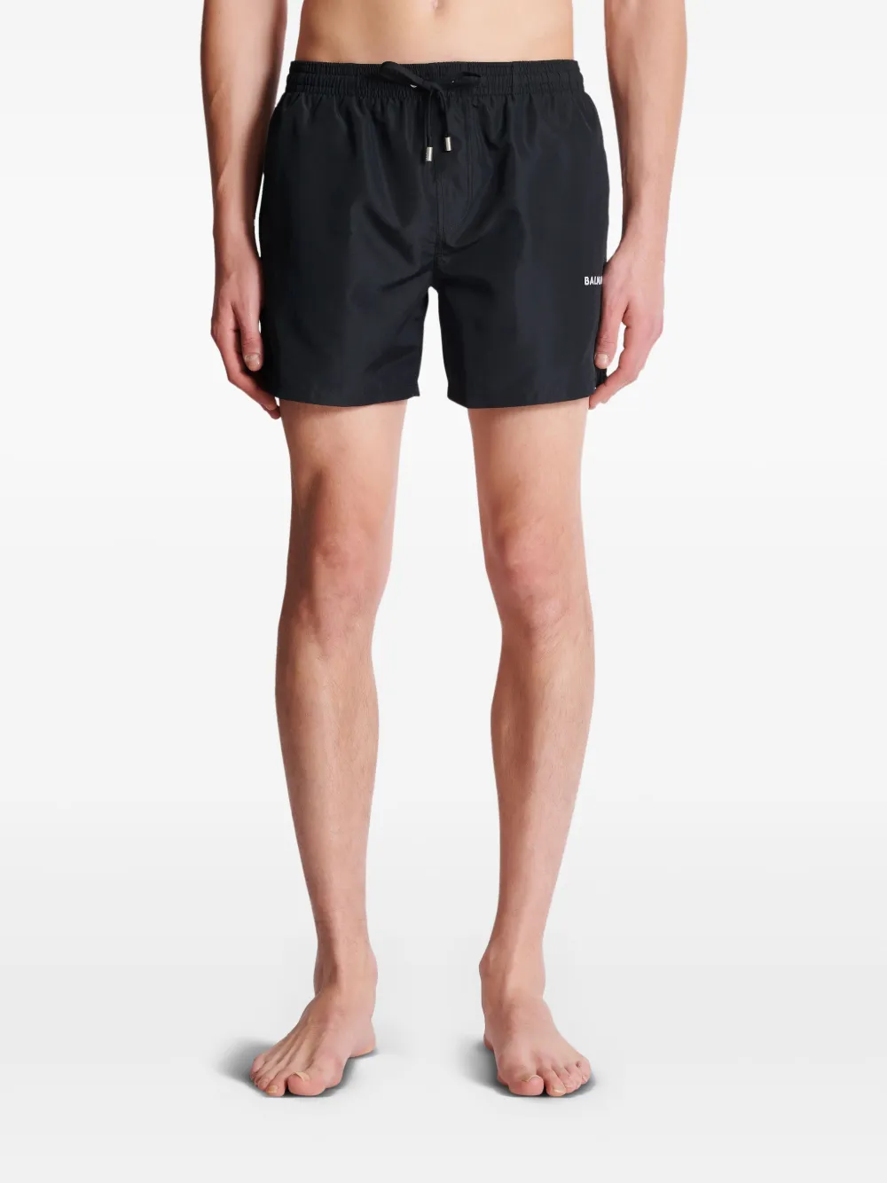 BALMAIN LOGO-EMBROIDERED SWIM SHORTS