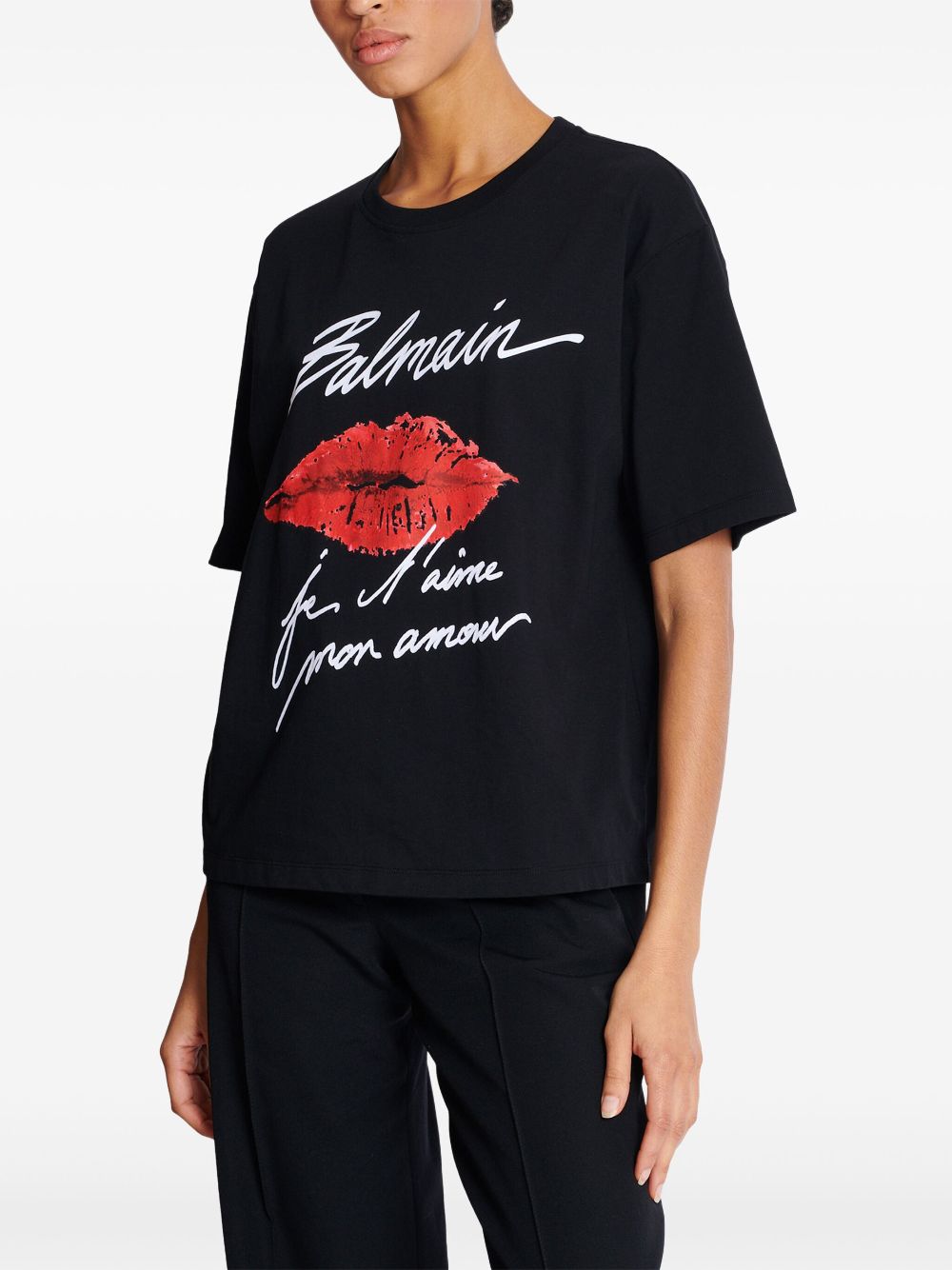 Cheap Balmain Kiss-print T-shirt Women