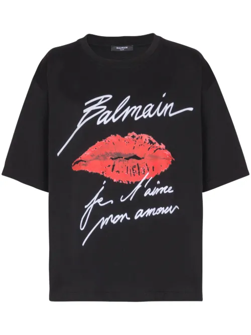 T-shirt à imprimé Kiss - Balmain - Modalova