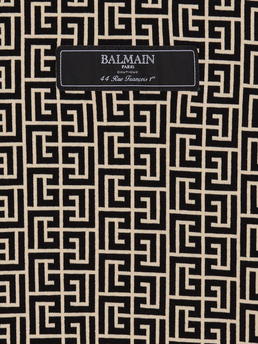 BALMAIN LABYRINTH STRETCH-COTTON SWEATSHIRT