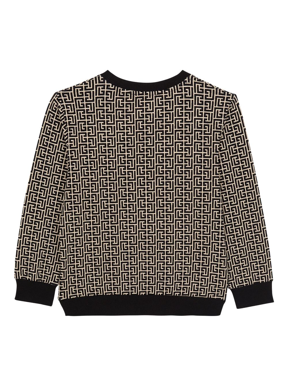 Balmain Kids Labyrinth sweater van stretch-katoen - Zwart