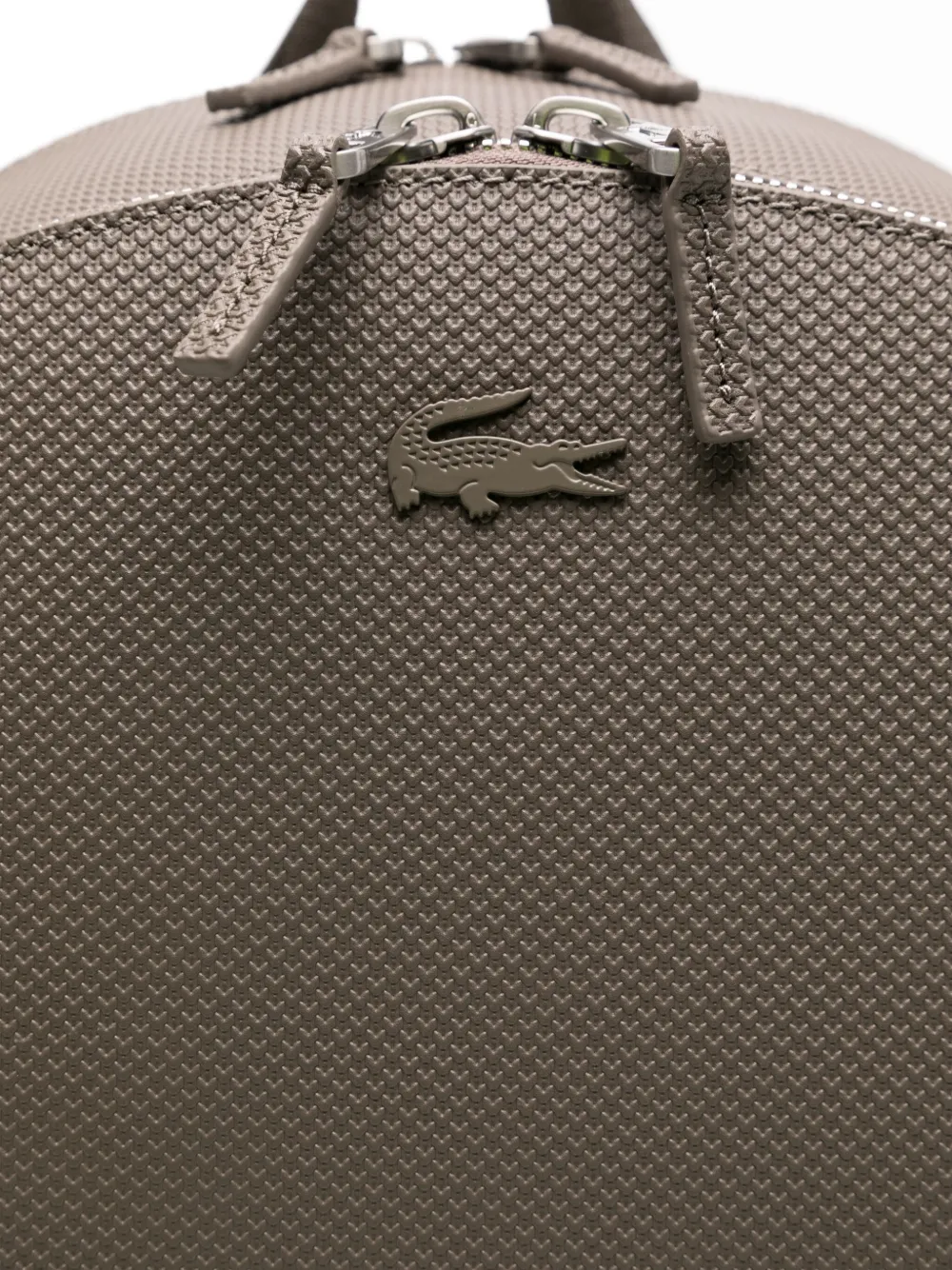 Lacoste Chantaco piqué leren rugzak Grijs