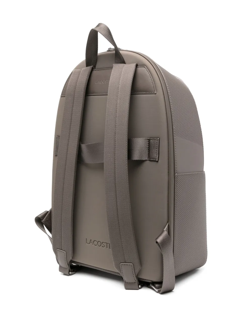 Lacoste Chantaco piqué leren rugzak Grijs