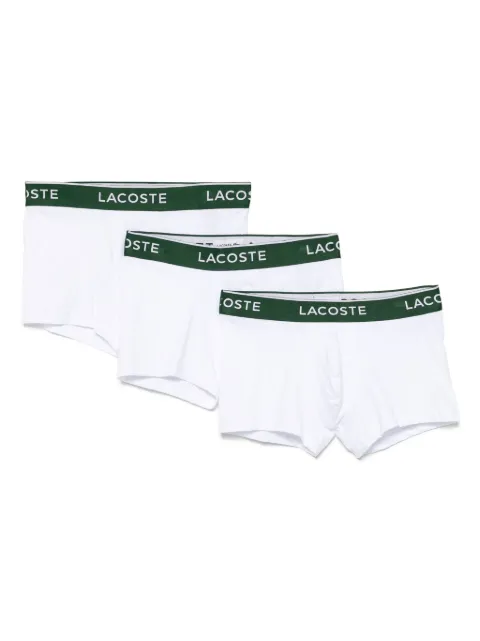 Lacoste pack de tres bóxeres con logo en la pretina