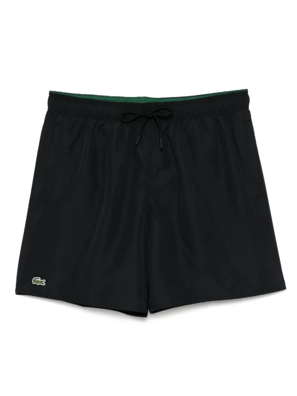 Lacoste Monochrome Swim Shorts Black FARFETCH IN