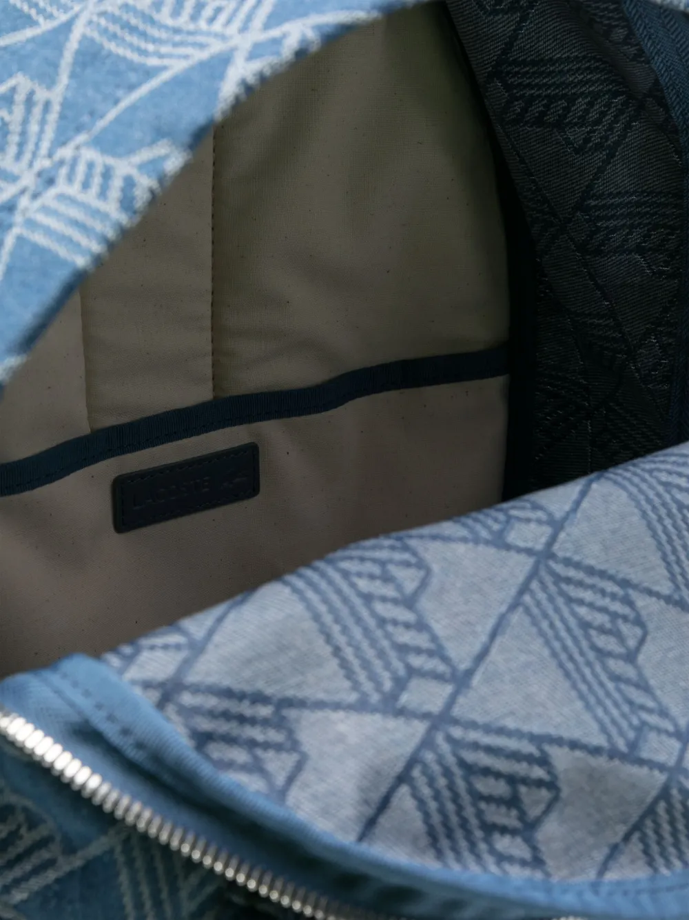 Lacoste Rugzak met monojacquard Blauw