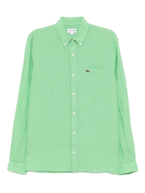 Lacoste Linen Shirt Green FARFETCH ID