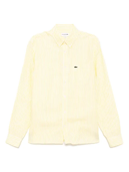 Chemise rayée en lin - Lacoste - Modalova