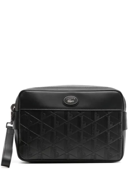 Lacoste Nomogramme leather clutch bag