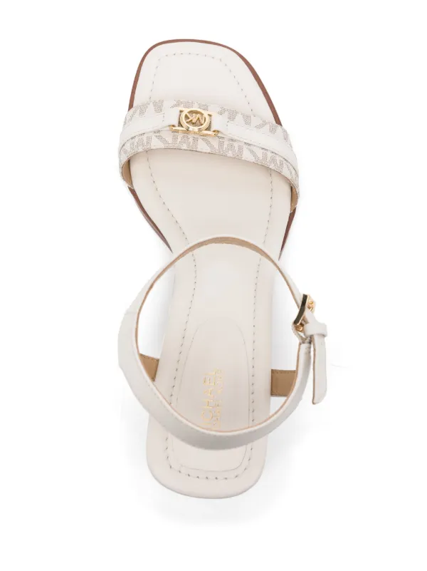 Michael Kors 50mm Mandy Sandals | White | FARFETCH
