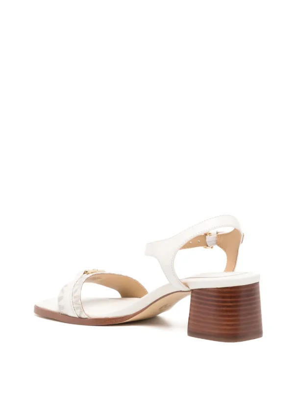 Michael Kors 50mm Mandy Sandals | White | FARFETCH