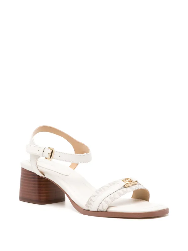 Michael Kors 50mm Mandy Sandals | White | FARFETCH