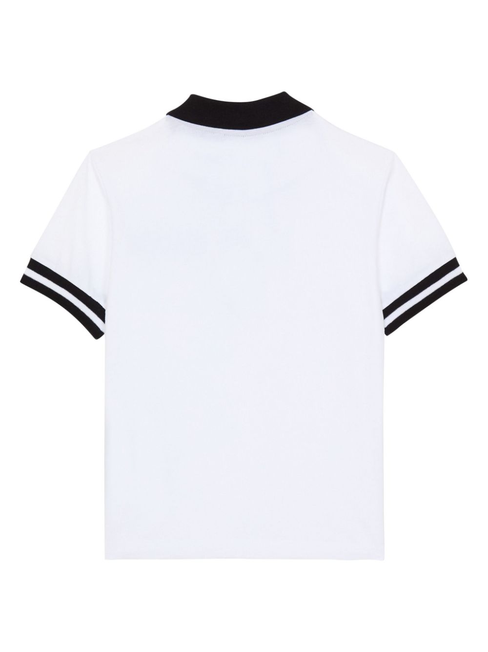 Balmain Kids two-tone cotton polo shirt - White