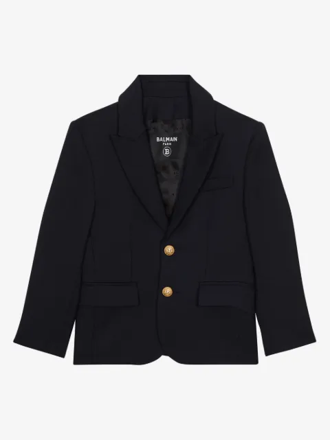 Balmain Kids chamarra estilo blazer en mezcla de lana