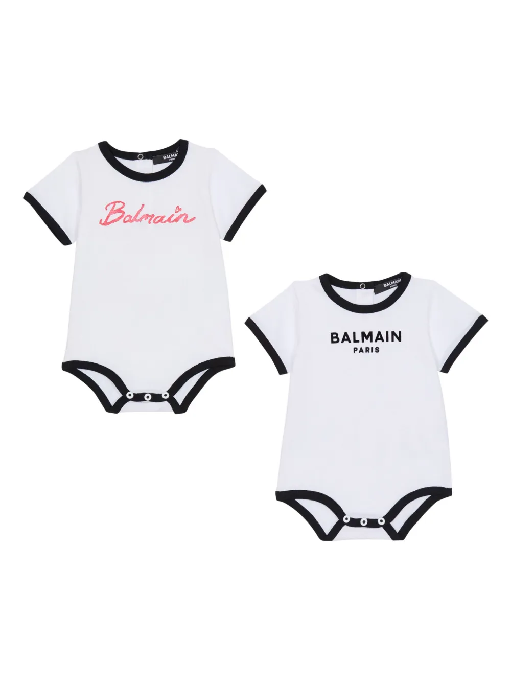 Balmain Kids Babypakje met logoprint Wit
