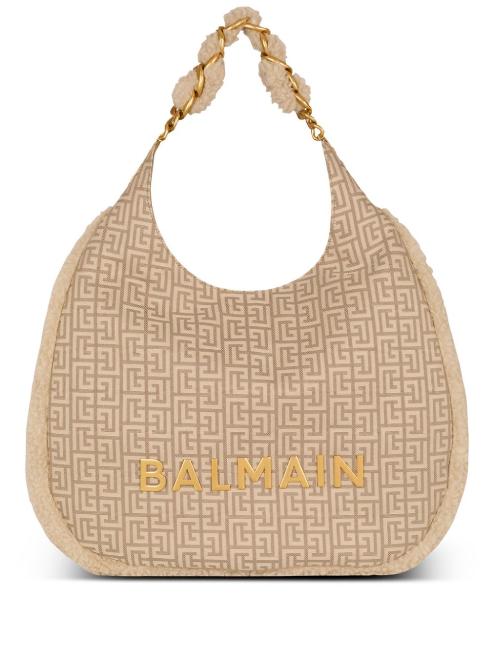 Balmain 1945 grote schoudertas Beige